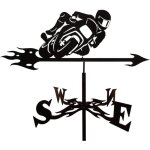 Girouette de jardin en mtal - itoobe - noir - 33 * 32cm - rsistante aux uv