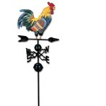 Girouette - yyv - coq - métal - multicolore - décoration de jardin Girouette - yyv - coq - métal - multicolore - décoration de jardin