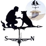 Girouette - v geby - coq - m�tal - r�sistant aux uv - 50x35 cm