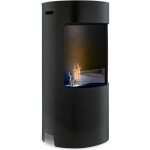 Chemin�e bio�thanol - frankystar - giulio cesare - br�leur 15l - acier inoxydable - noir �40x80 cm