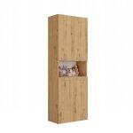 Armoire de salle de bain avec panier � linge - style moderne - 174x60x30 cm - hucoco