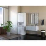 Glaze - armoire de salle de bain avec porte + panier - style moderne - dimensions : 174x60x30 cm - colonne ...