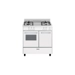 Glem cuisini�re piano de cuisson 4 foyers br�leurs gaz blanc 80x50cm four email gazini�re 49l