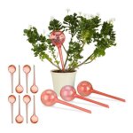 Globes d?arrosage en plastique lot de 12 distributeur eau plantes 2 semaines 250 ml pot fleurs rouge