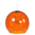 Globe optique - suspension globe verre noir abat - jour: globe verre orange 1 ampoule e27 boh�me p30xd30xh85cm ...