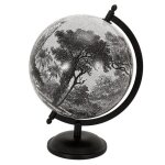 Globe terrestre black forest 31cm noir & blanc