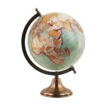 Globe terrestre - home decor - 20 cm - bois / resine - marron