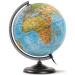 Globe terrestre lumineux - jpc - 25 cm - physique - politique - bleu