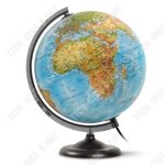 Globe terrestre - tech discount - hd plastique - 30 cm - support mtal - ducatif