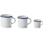 Gobelet camping acier �maill� blanc - h. 4. 5 x dia. 6 cm