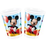 Gobelets - mickey - 8 pices - plastique - 200 ml - dcoration de fte