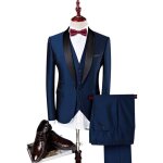 Gobro costume homme - slim fit - bleu