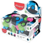 Gomme en plastique - maped - zeona + - blanc - prsentoir de 15 - mixte