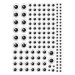 Gommettes yeux noir et blanc 2 planches 296 pices