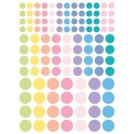 Gommettes rondes pastel de 1  2 cm x 348 pices