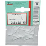 Gond à vis - acier rilsanisé - 2. 5x25 mm Gond à vis - acier rilsanisé - 2. 5x25 mm