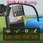 Gonfleur electrique 110w 350l - min25psi pompe � air sup rechargeable 8000mah pour planches de paddle ...