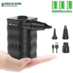 Gonfleur electrique portable sans fils gonfleur lectrique rechargeable avec cable usb  remplissage ...