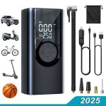 Gonfleur pneu voiture sans fil compresseur  air portatif 150psi - avec clairage - double cran lcd ...