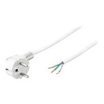 Cble dalimentation goobay nk 103 w - 2m - fil dnud pour cee 7 / 7 (schuko) - blanc
