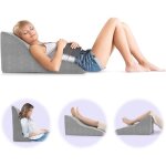 Goplus 1 pc coussin de lecture 51x32x61cm en mousse coussins tete de lit pour lit coussin housse amovible ...