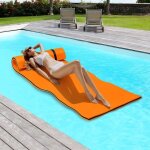 Goplus 210x66cm tapis flottant de piscine en mousse xpe r�sistanthamac flottant pour lacspiscines et ...