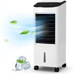 Goplus 7l climatiseur mobile avec minuterie refroidisseur dair portable avec oscillation r�glableventilateur ...