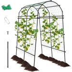Goplus arche de jardin en m�tal pour plantes grimpantes et vignes arche treillis rev�tu pe pergola de ...