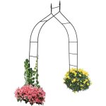 Goplus arche de jardin pour plantes grimpantes / d�coration arche plantes grimpantesterrasse � rosiers ...