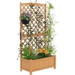 Goplus bac � plantes 180 cm en bois avec trou de drainage pour plantes grimpantes fleurs jardini�re pour ...