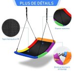 Goplus balan�oire nid d?oiseau pour enfantscharge max 150 kgbalan�oire incurv�e avec corde r�glablepour ...