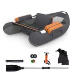 Goplus bateau pneumatique gonflable 1 place bateau de p�che en pvc flottant de dossier r�glable charge ...