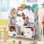 Goplus biblioth�que enfant - meuble de rangement � jouets - livres 93x30x102cm3 �tag�res - 2 bo�tes amoviblesa ...