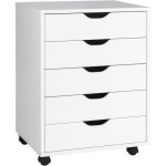 Goplus caisson de bureau � roulettes avec 5 tiroirsarmoire de rangement pour documentsmeuble de rangement ...