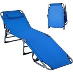 Goplus chaise longue ext�rieur pliante transat jardin r�glable � 5 positions bain de soleil pour terrasse ...