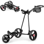 Goplus chariot de golf � 3 roues pliablevoiturettes golf � 3 roues pliablepour d�butant et adulte unisexeouver ...