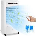 Goplus climatiseur mobile 10l sans �vacuation - rafra�chisseur dair / ventilateur - avec t�l�commande ...