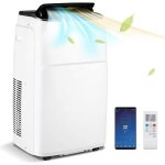 Goplus climatiseur mobile 14000btu avec �vacuation - fonction chauffage - minuterie - mode nuit - app ...