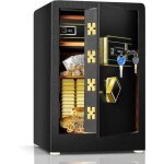 Goplus coffre - fort avec serrure � code �lectronique coffre - fort avec �tag�re amovible et syst�me ...