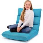 Goplus coussin de sol avec dossier inclinaison r�glable sur 14 niveaux avec velours corail rembourr� ...