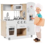 Goplus - ensemble jeu de cuisine pour enfants 3 ans + avec distributeur d?eau � lumi�res / sons / t�l�phone ...