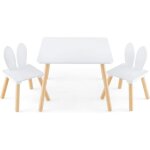 Goplus ensemble table et 2 chaises enfanttable d?�tude pour tout - petits avec dossier ergonomique en ...