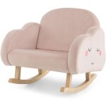 Goplus�fauteuil��bascule�enfant�3 - 5�ansfauteuil�rembourr�en��ponge�avec�pieds�en�bois�massifen�velours�ave ...
