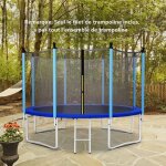 Goplus filet de s�curit� pour trampoline 366 cm filet de trampoline 8 poteaux r�sistant aux uv double ...