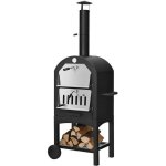 Goplus four � pizza jardin au charbon de bois avec gril � pizza housse imperm�able thermom�tre double ...