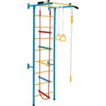 Goplus - jeu descalade 5 en 1 pour enfants - anneaux de gymnastique & espalier su�dois & corde - jaune ...