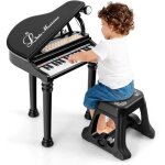 Goplus jouet de piano �lectronique � 31 touches pour enfants clavier �lectronique avec tabouret microphone ...