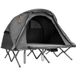 Goplus lit de camping pour 2 personnescharge 300kgtente pliable avec auvent d�tachablelit double sur�lev� ...