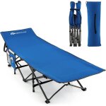 Goplus lit de camping pliable 1 personne 190x70x54cm avec appuie - t�te inclin�portable avec sac de transportc ...