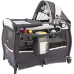 Goplus lit parapluie b�b� 0 - 3 ans pliable avec matelastable � langerbo�te � musiquesac - roues verrouillable ...